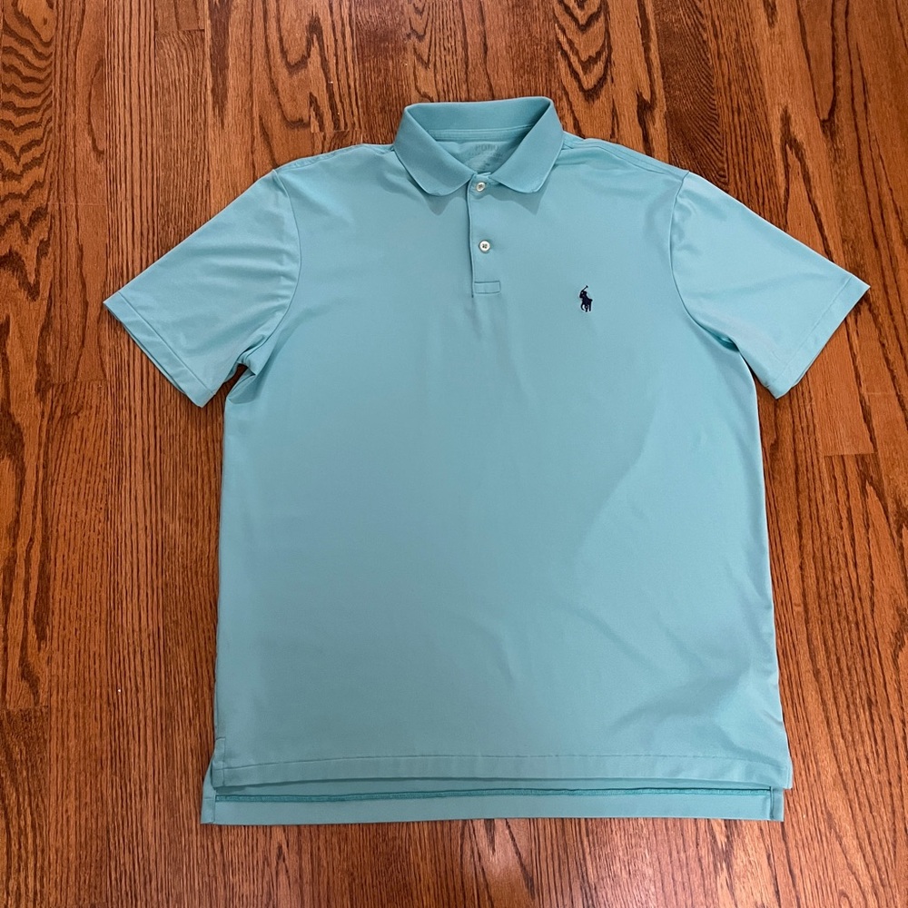 Polo by Ralph Lauren Men's Aqua Polo Shirt